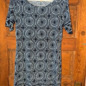 MICHAEL Michael Kors Blue Sheath Mini Dress with Scoop Neck